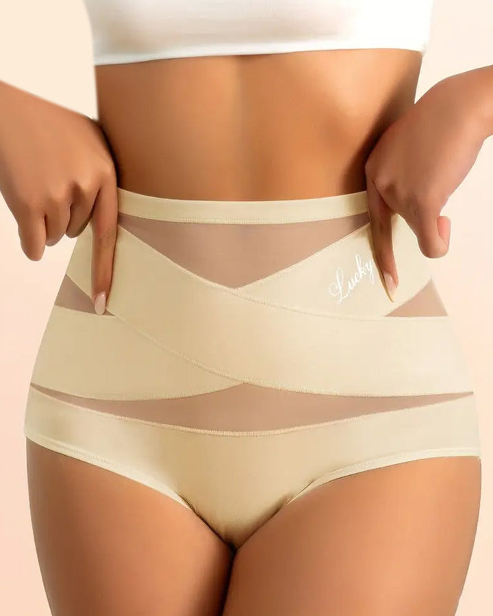 Sous-Vêtements Femme Taille Haute Sans Couture Contrôle Du Ventre Rehausse Fessier