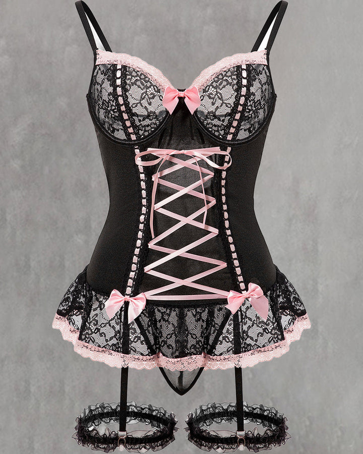 Lingerie Sexy En Dentelle Avec Nœud