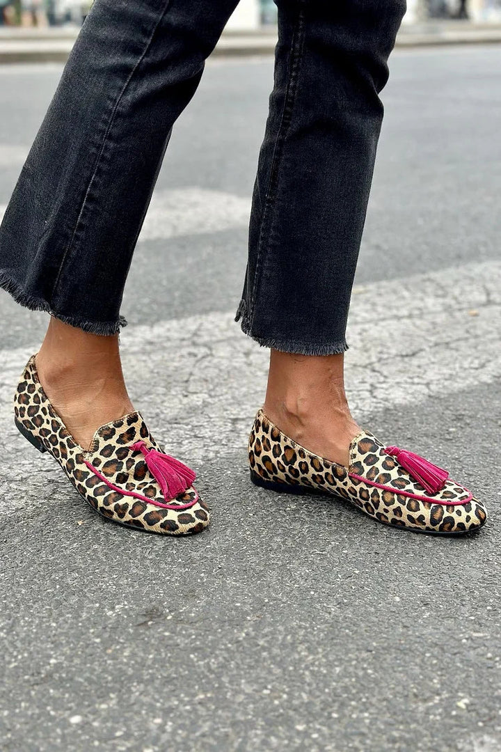 Rihanna - Mocassins à motif léopard