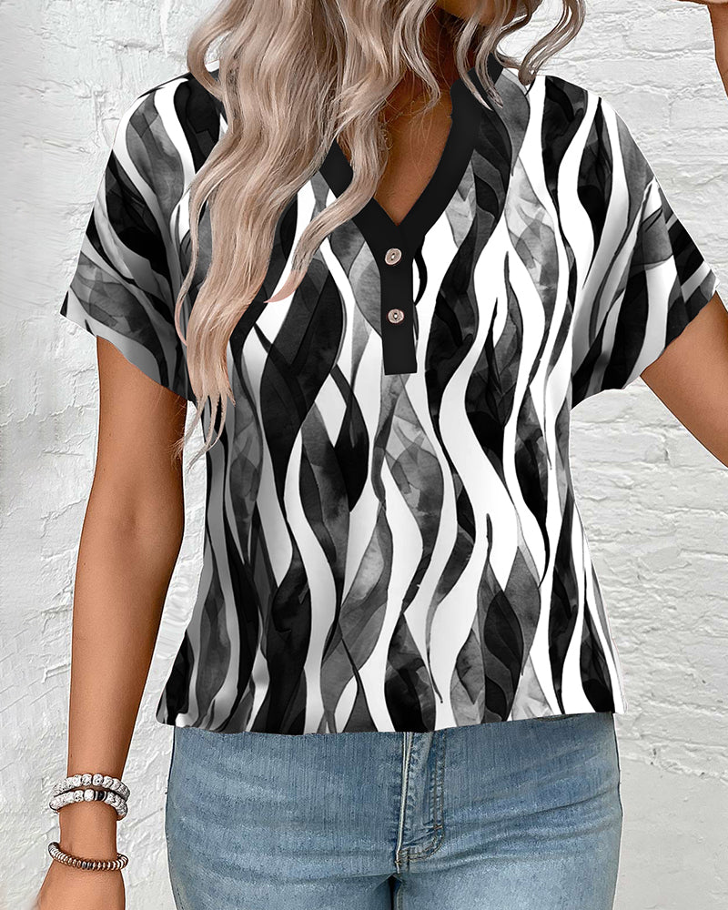T-Shirt Décontracté Imprimé