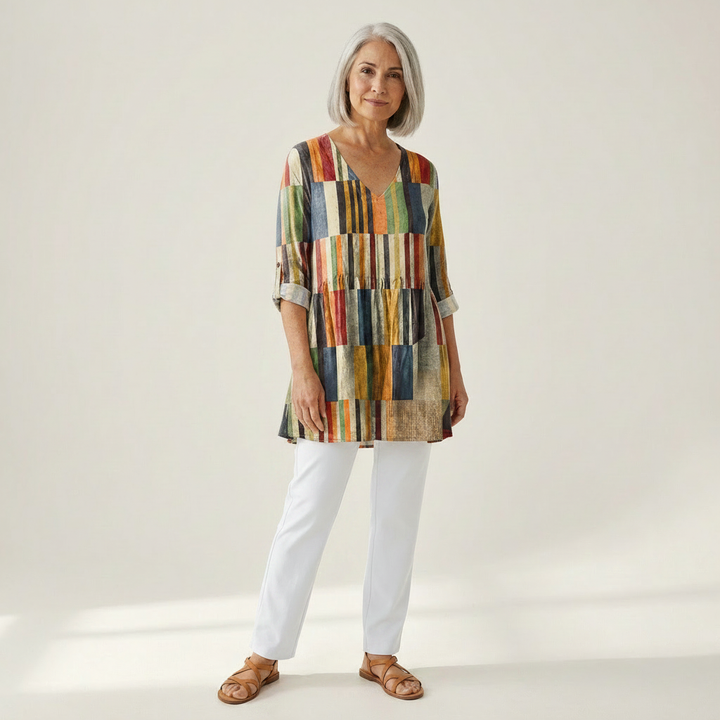 Avery - Blouse longue imprimée