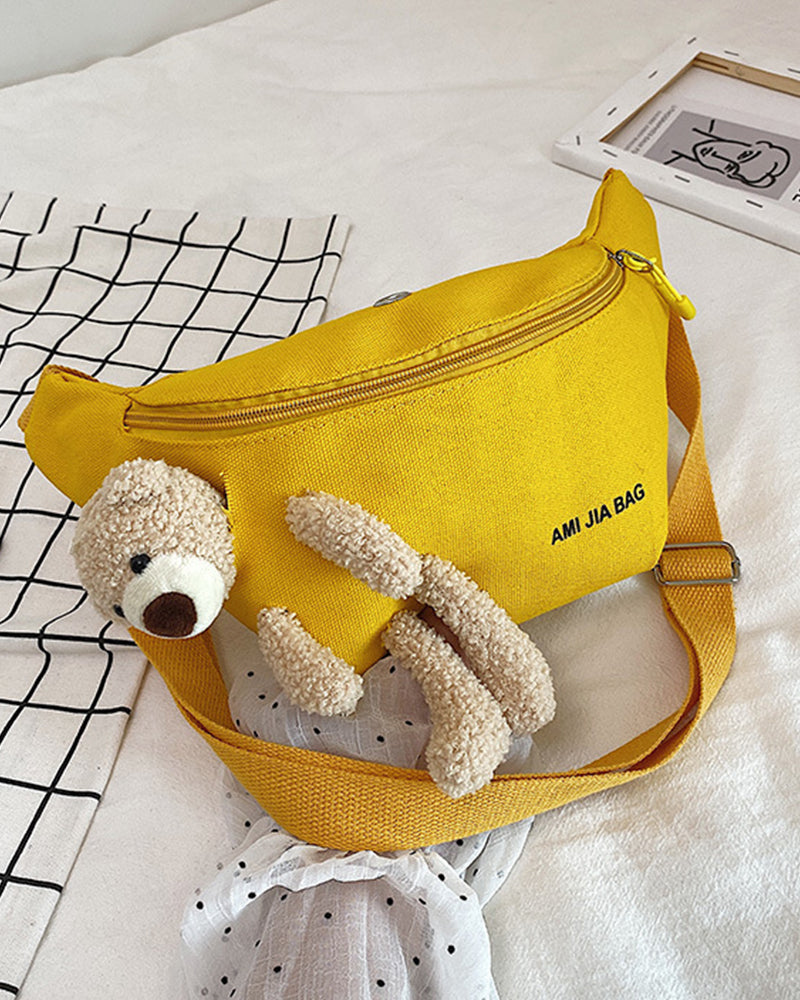 Sac à bandoulière en forme d'ours en peluche