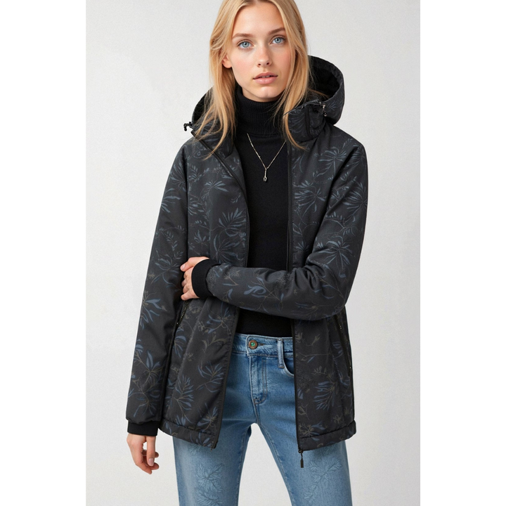 Renata | Veste coupe-vent à capuche avec fermeture éclair frontale pour femme