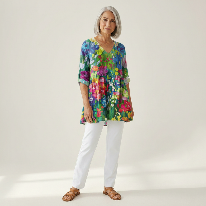 Eden - Blouse longue imprimée