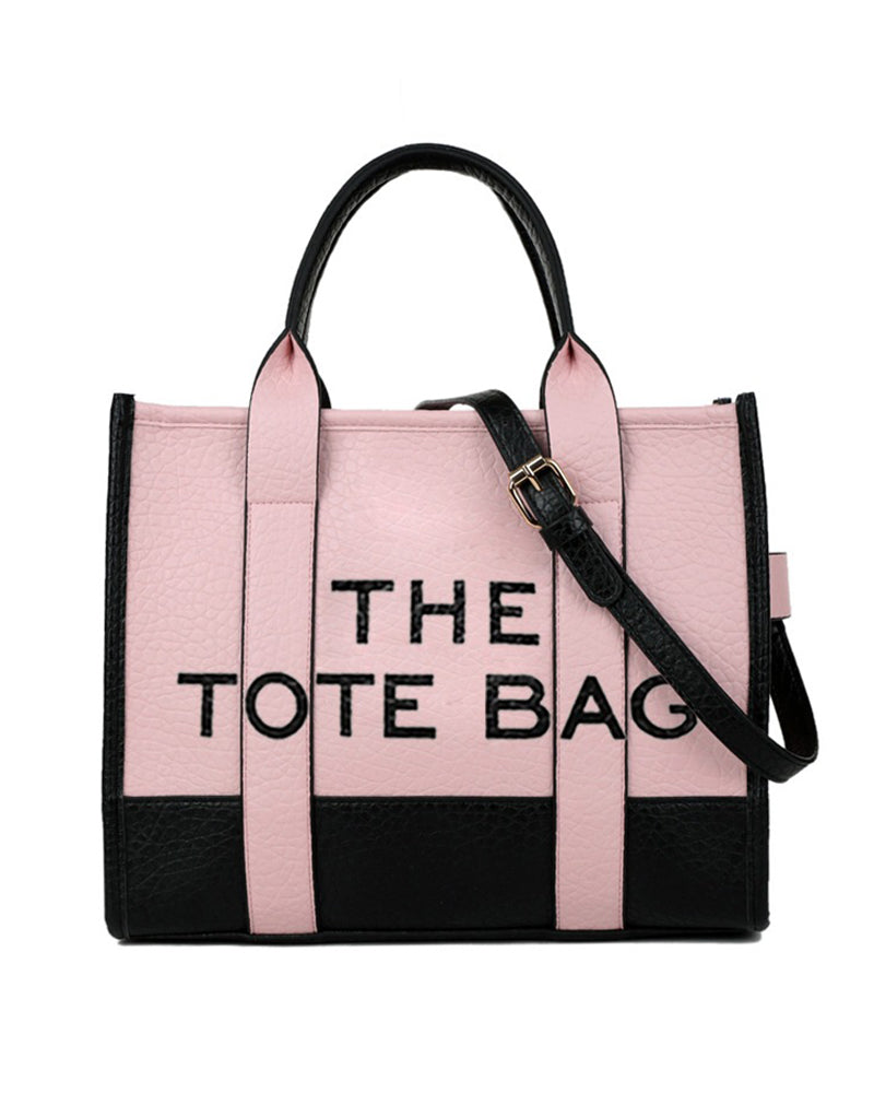 Sac fourre-tout tendance avec coutures bicolores