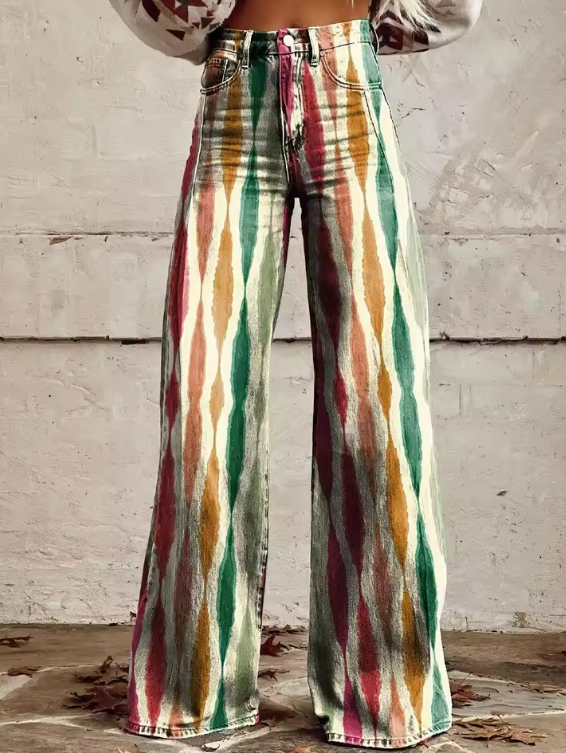 Noémie | Pantalon Imprimé Naturel