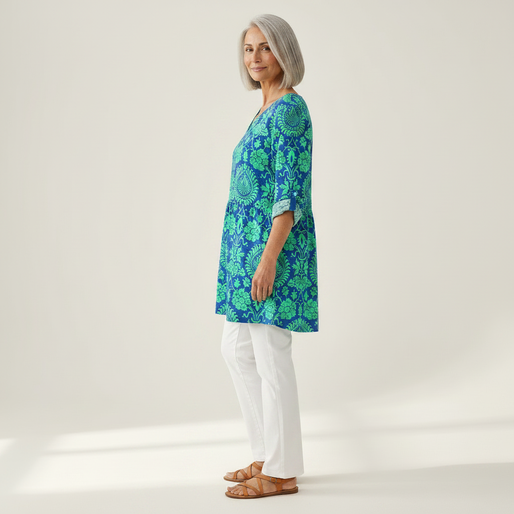 Romy - Blouse longue imprimée