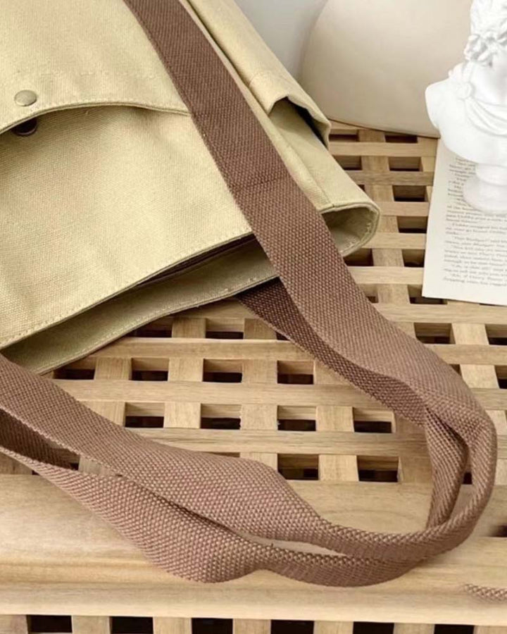 Sac en toile de grande capacité avec doubles poignées