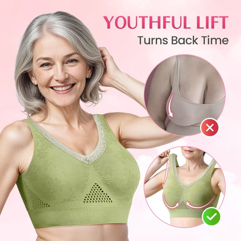 Soutien-Gorge Gainant En Coton Pur Confortable Et Sans Boutons