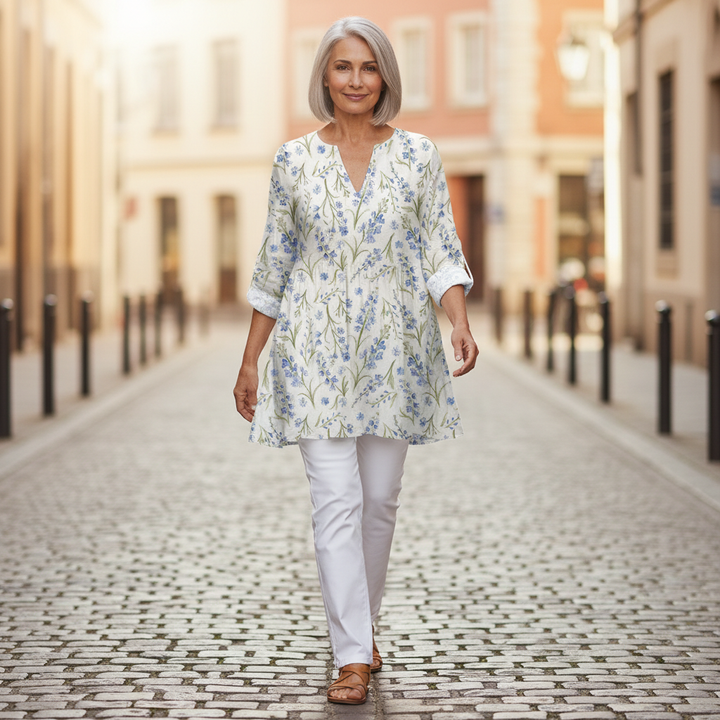 Brielle - Blouse longue imprimée