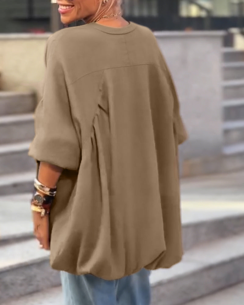 Sweatshirts Uni Loose Irrégulier