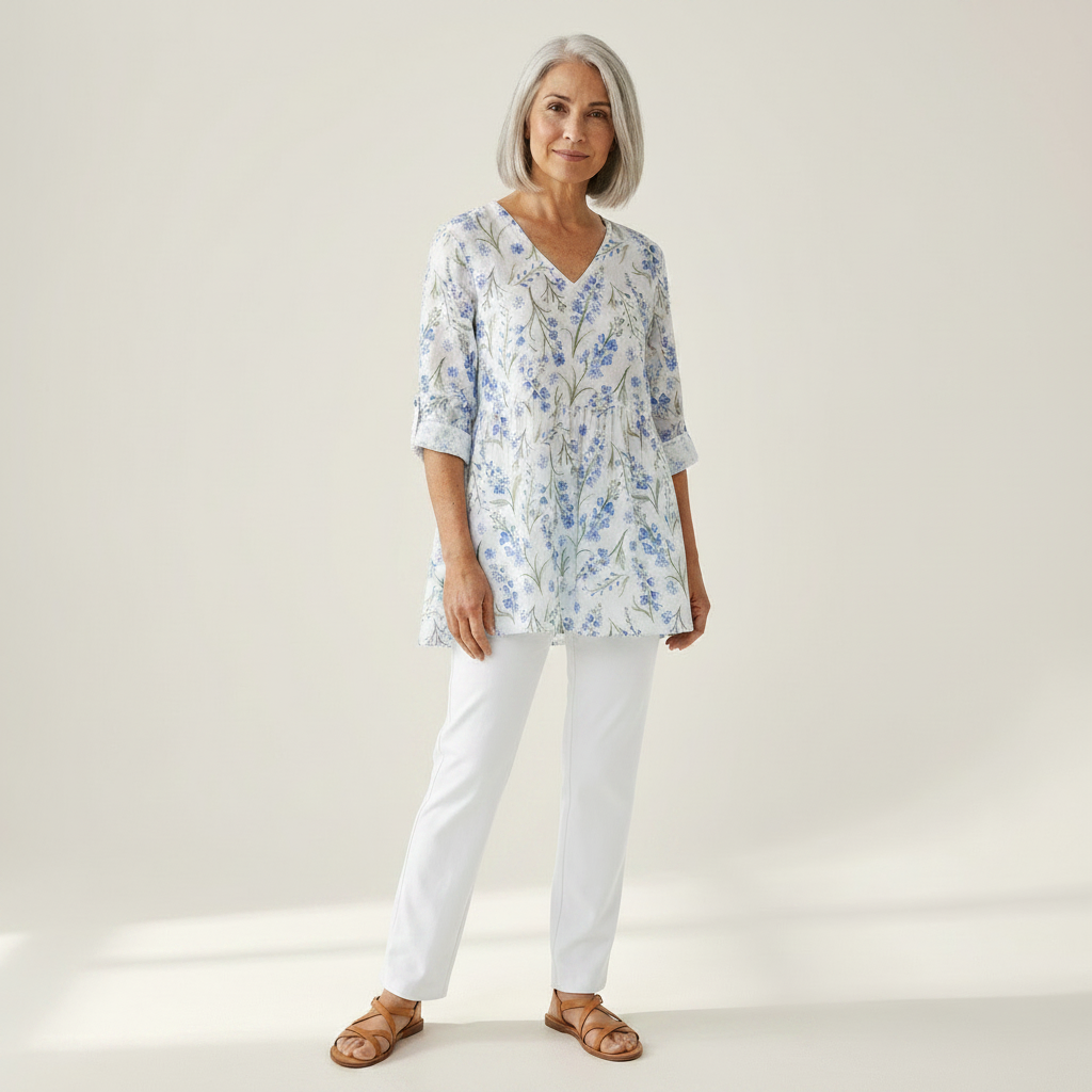 Brielle - Blouse longue imprimée