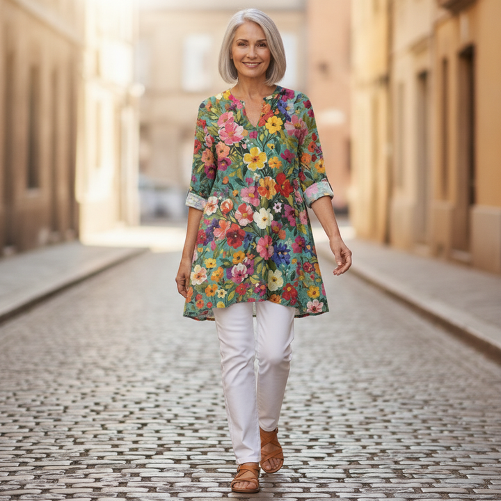 Keira - Blouse longue imprimée