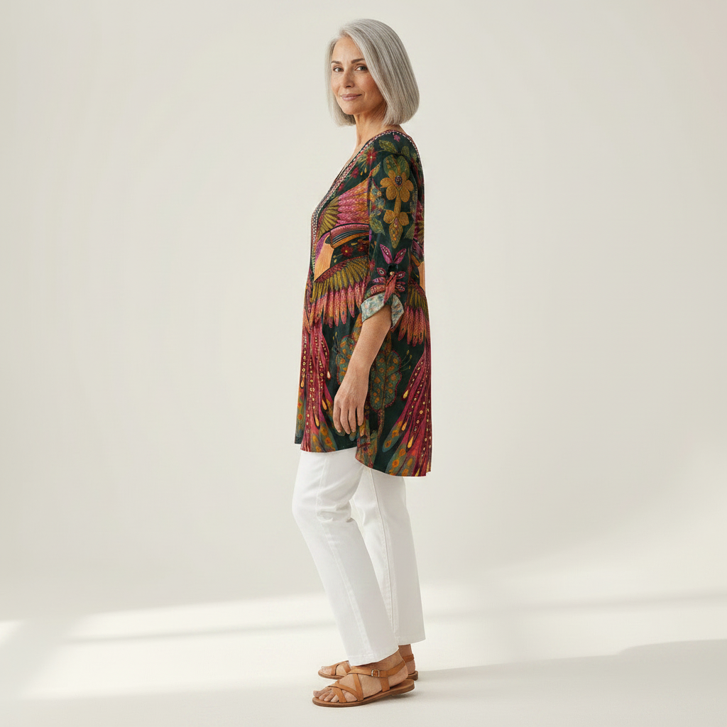 Mila - Blouse longue imprimée