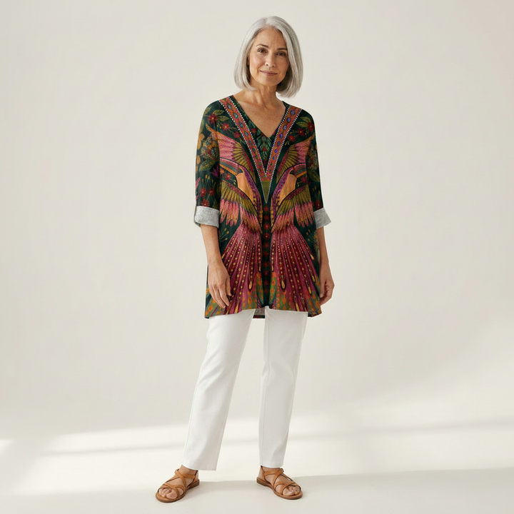 Mila - Blouse longue imprimée