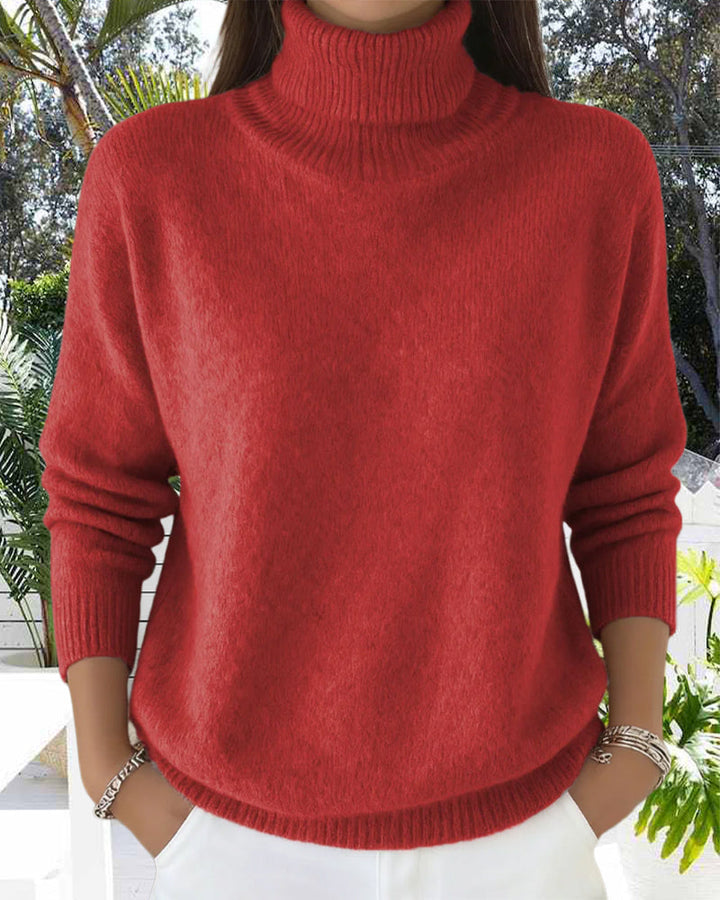 Pull Col Roulé Style Décontracté