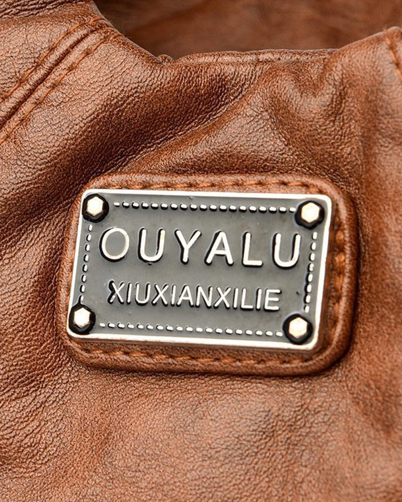 Sac à main messenger en cuir souple vintage