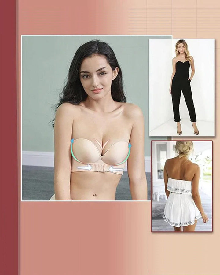 Soutien-gorge sans bretelles avec boucle sur le devant