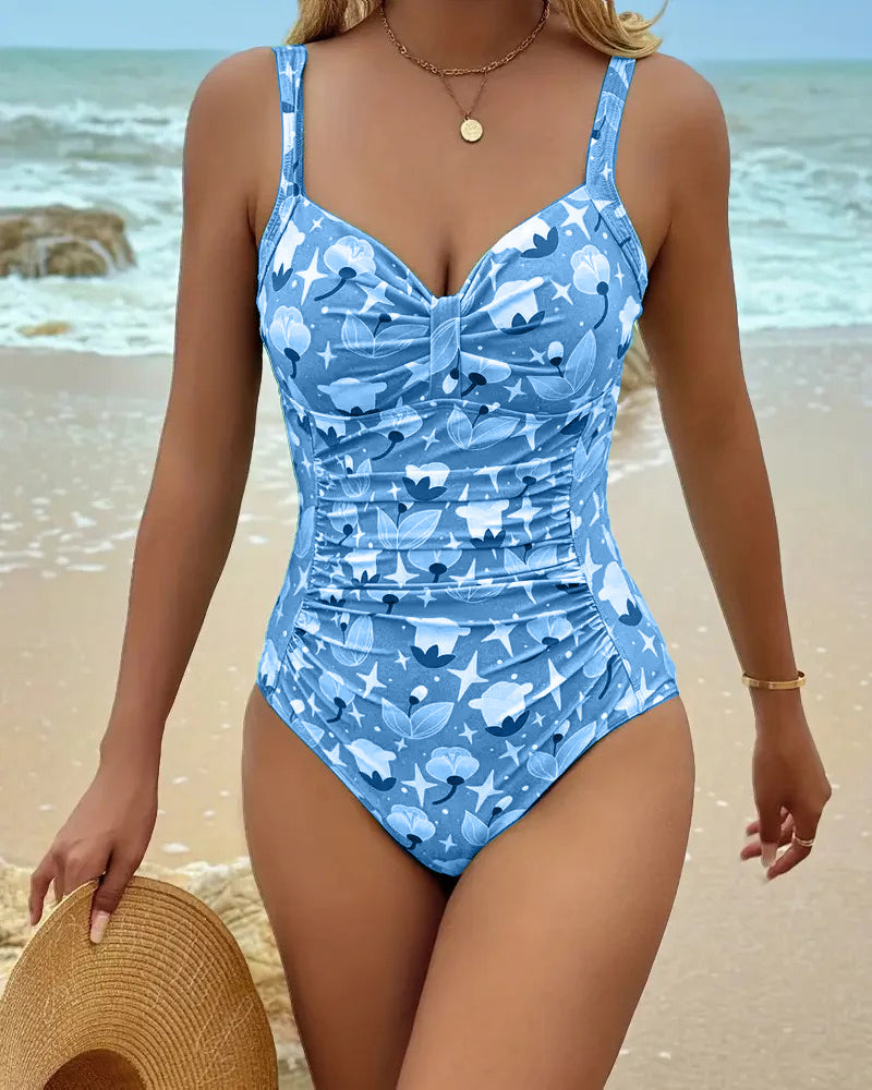 Maillot De Bain Une Pièce Débardeur Imprimé