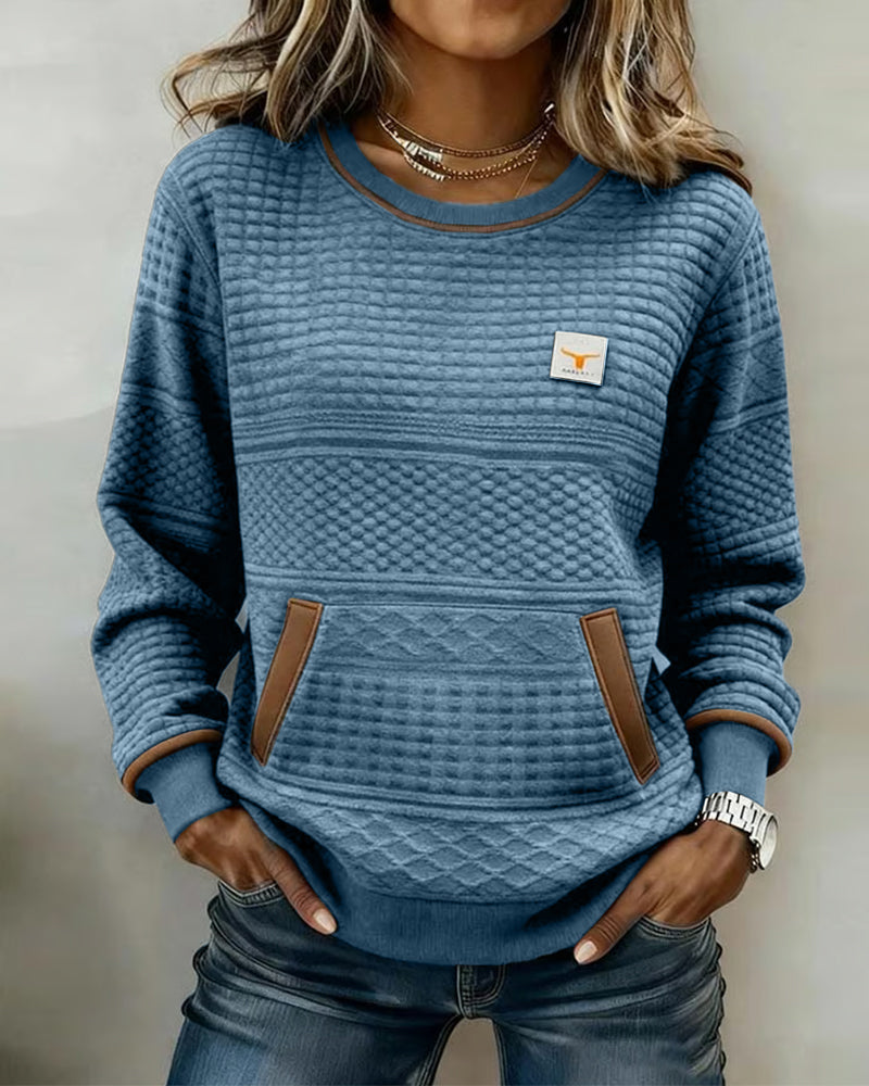 Sweat À Col Rond Et Coupe De Couleur