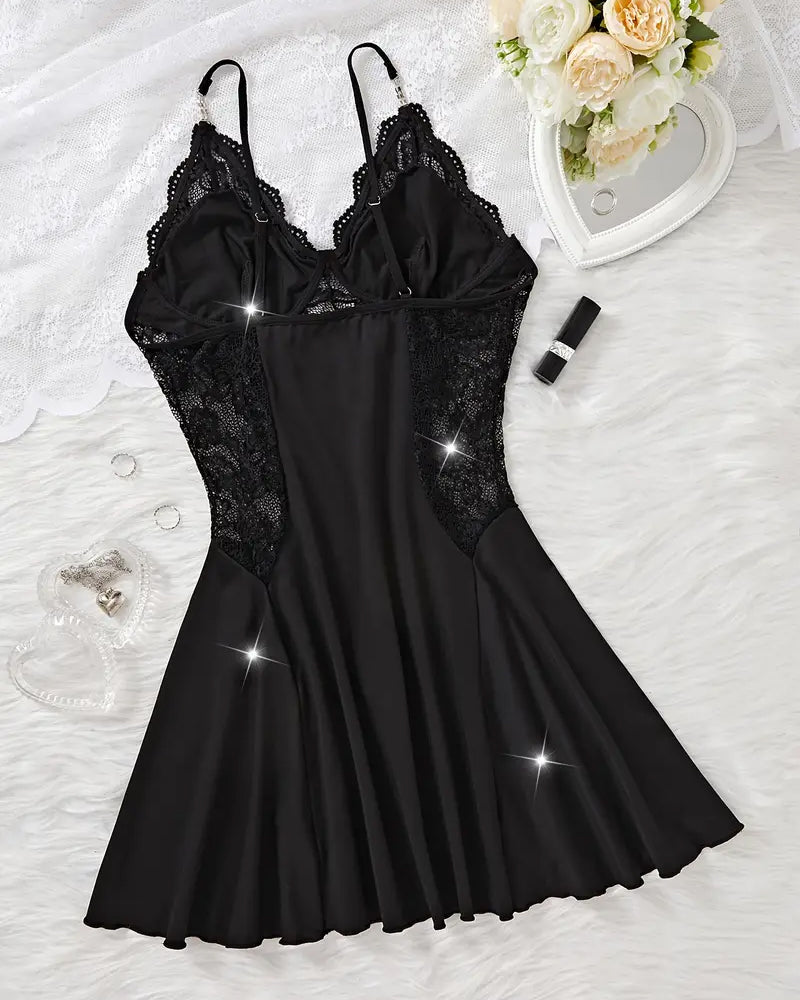 Chemise De Nuit Sexy Jarretelle