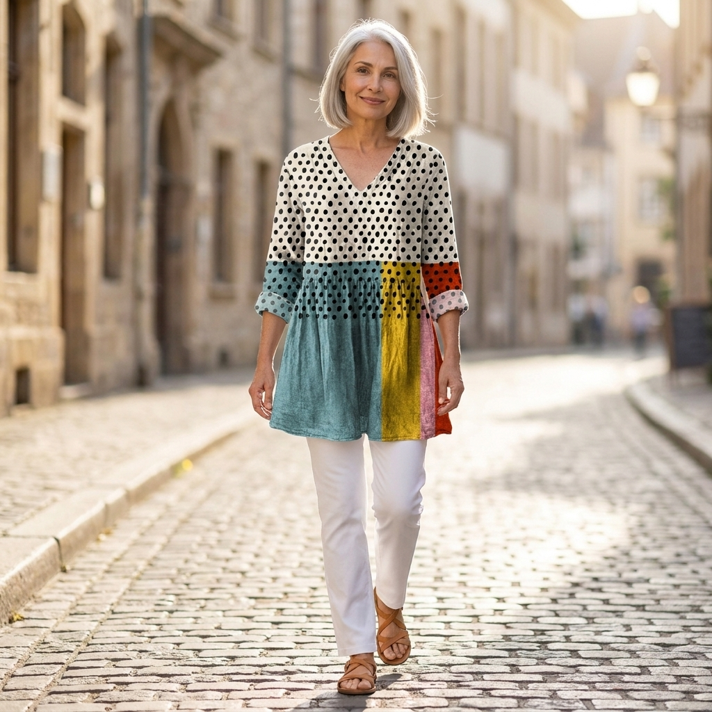 Nola - Blouse longue imprimée