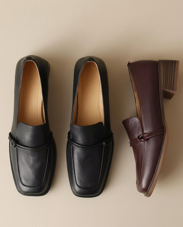 Audrey - Mocassins femme à talon bloc confort