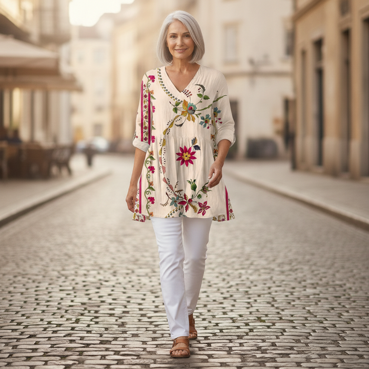 Aria - Blouse longue imprimée