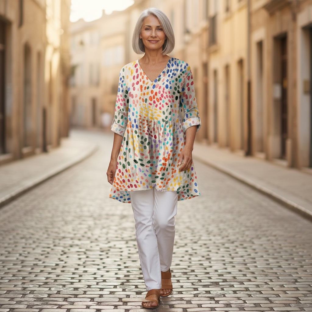 Noelle - Blouse longue imprimée