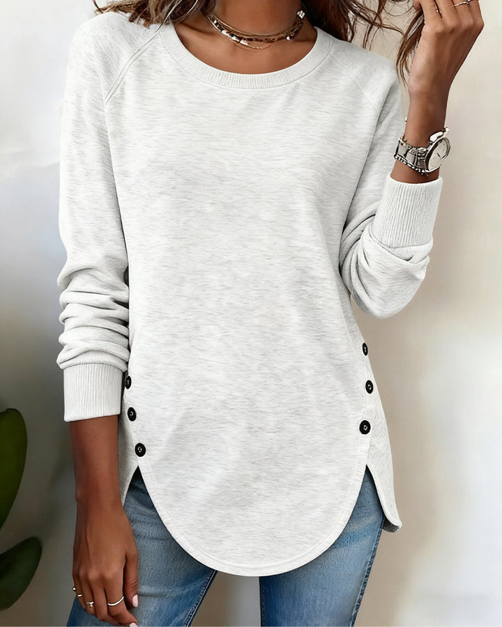 Swearshirt À Ourlet Irrégulier Et Manches Raglan