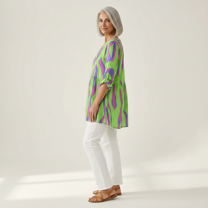 Mira - Blouse longue imprimée