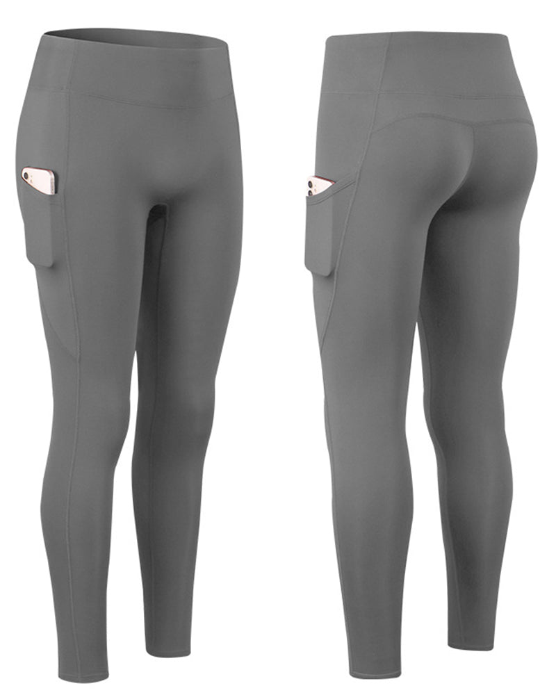 Legging de couleur unie avec poches en polaire