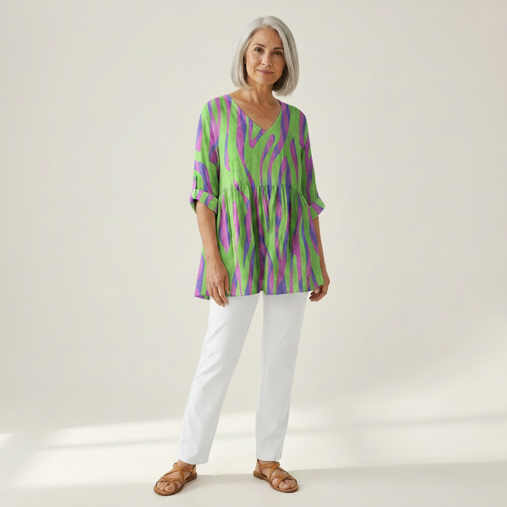 Mira - Blouse longue imprimée