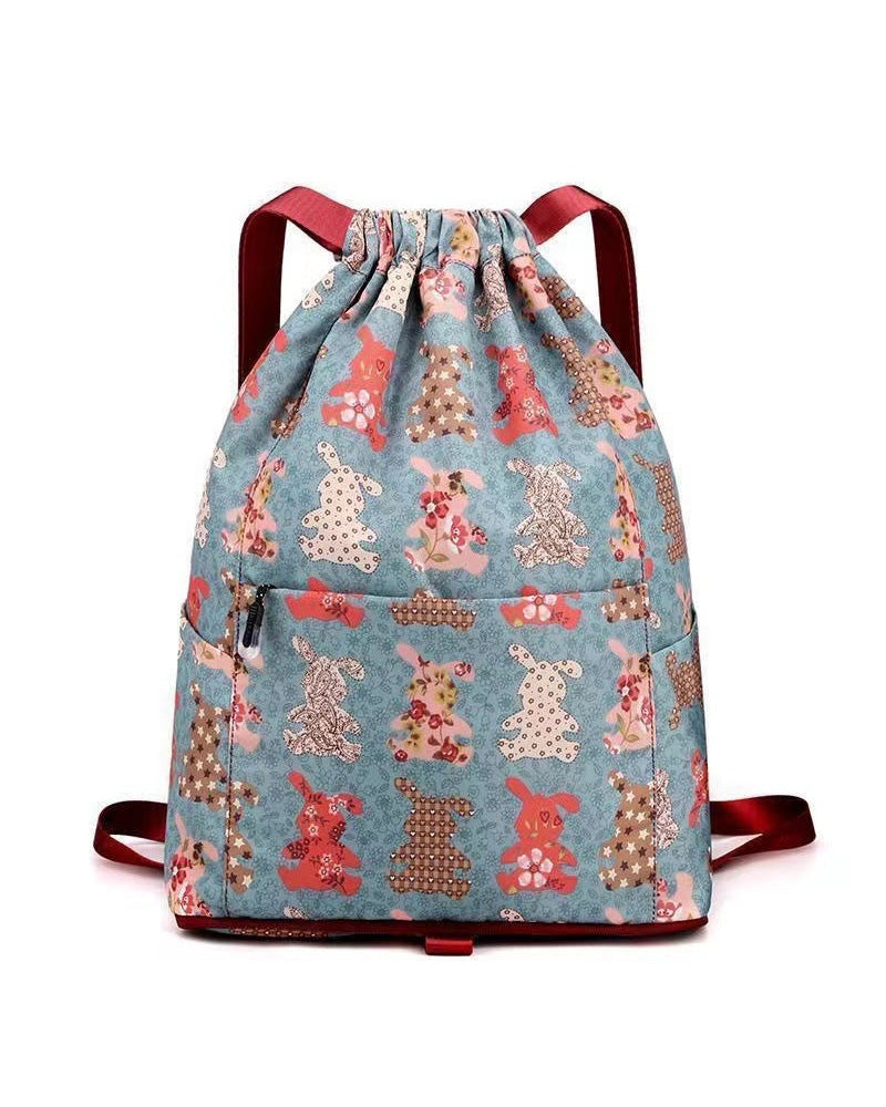 Sac à bandoulière avec cordon de serrage de style ethnique