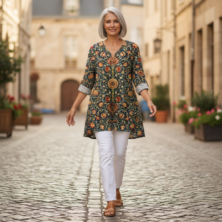 Liora - Blouse longue imprimée