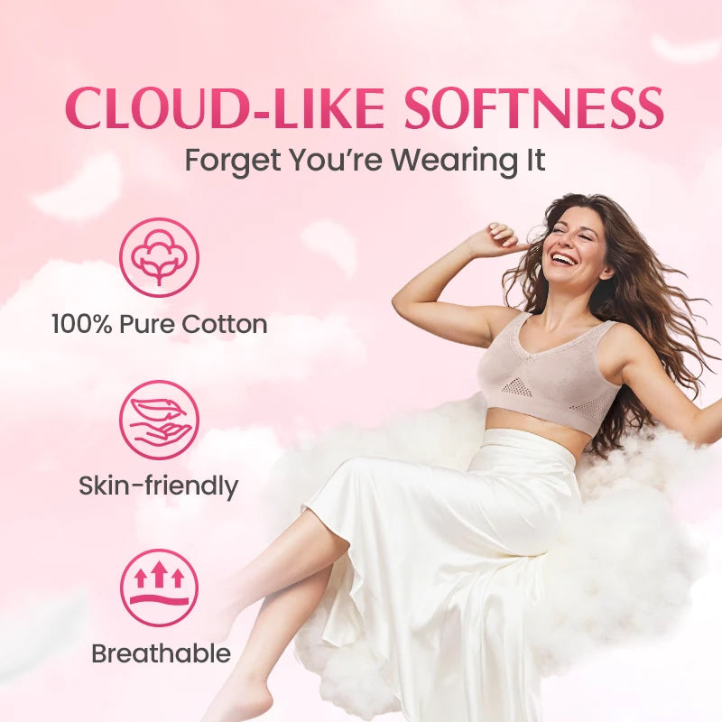 Soutien-Gorge Gainant En Coton Pur Confortable Et Sans Boutons