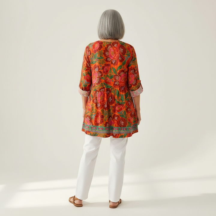 Kaia - Blouse longue imprimée