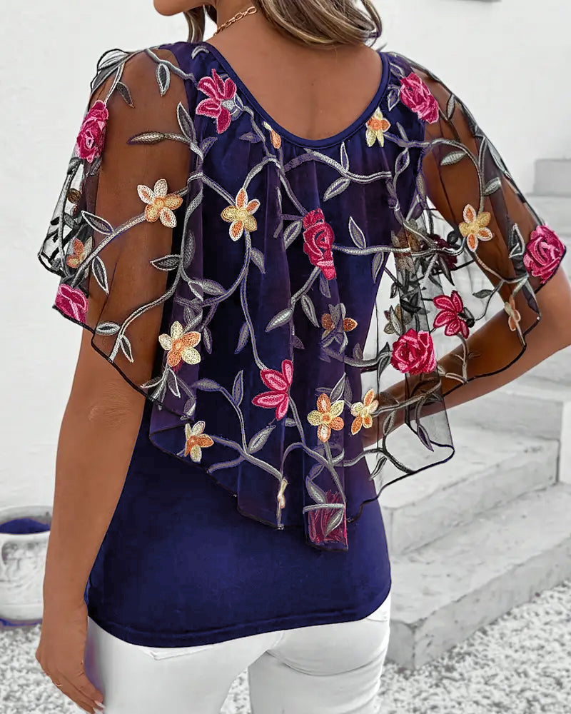 Blouse Brodée Maille Robust