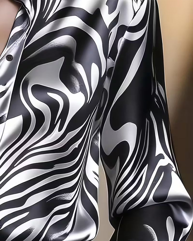 Chemise Imprimée Élégante Et Tendance