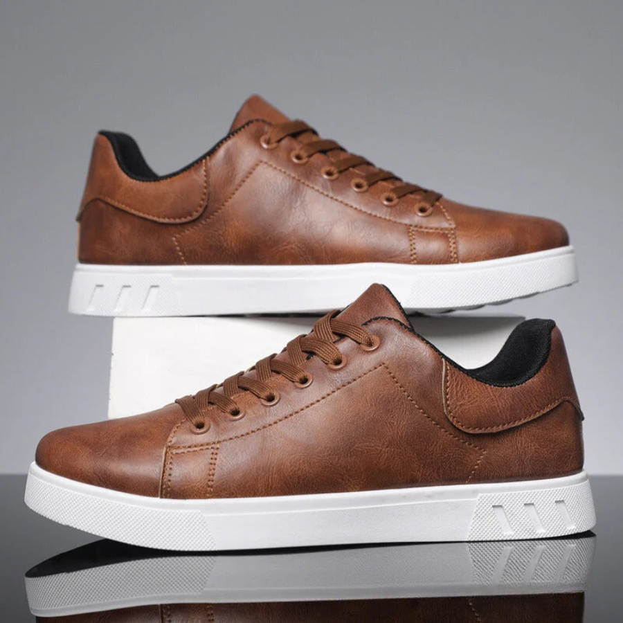Baskets a lacets - detail marron