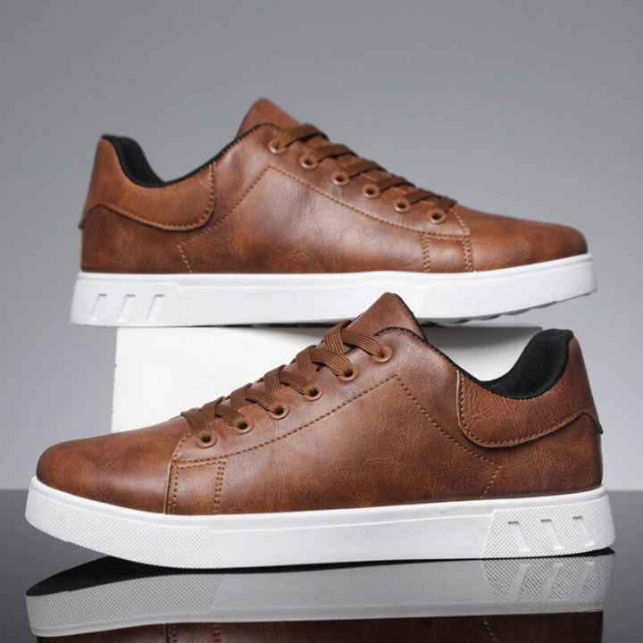Baskets a lacets - detail marron
