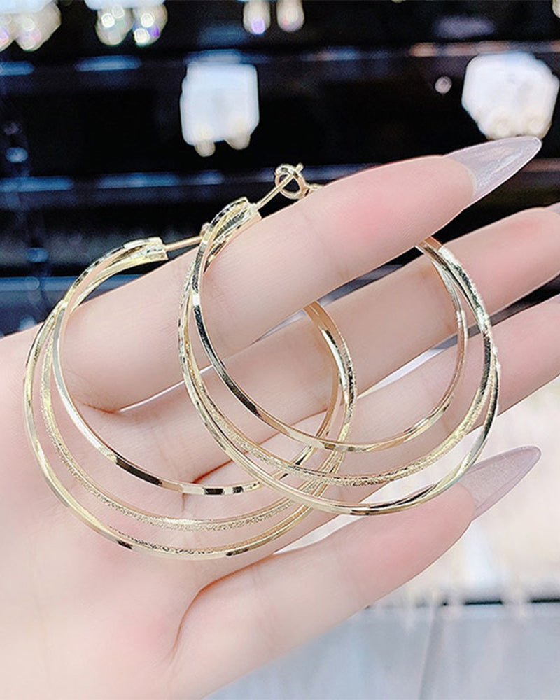 Boucles d'oreilles à plusieurs couches