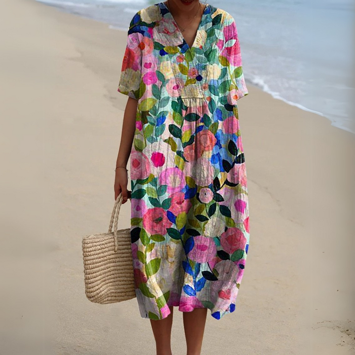 Audrey - Robe Fleurie Élégante