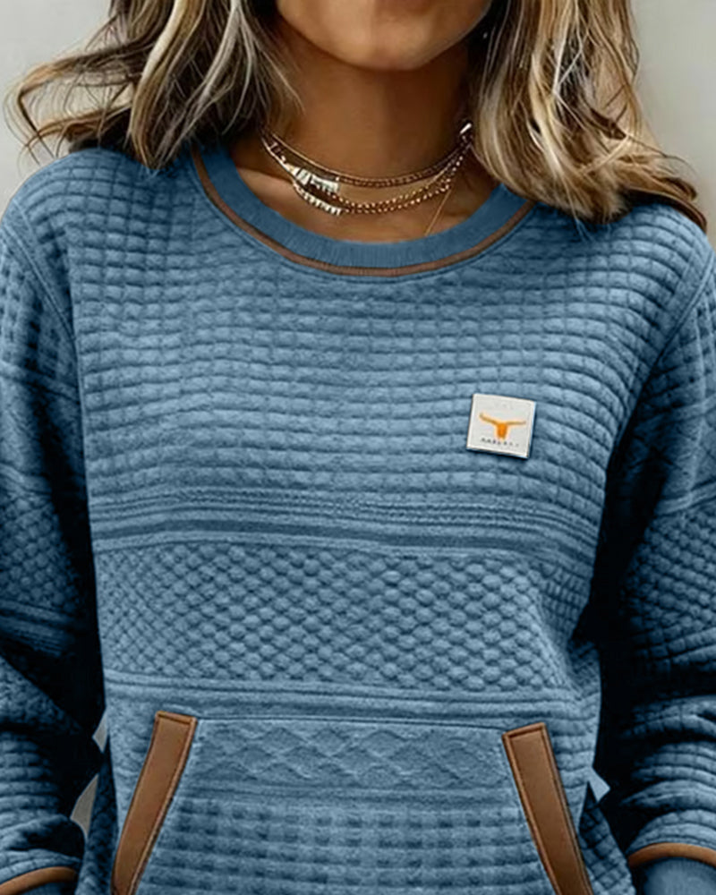 Sweat À Col Rond Et Coupe De Couleur