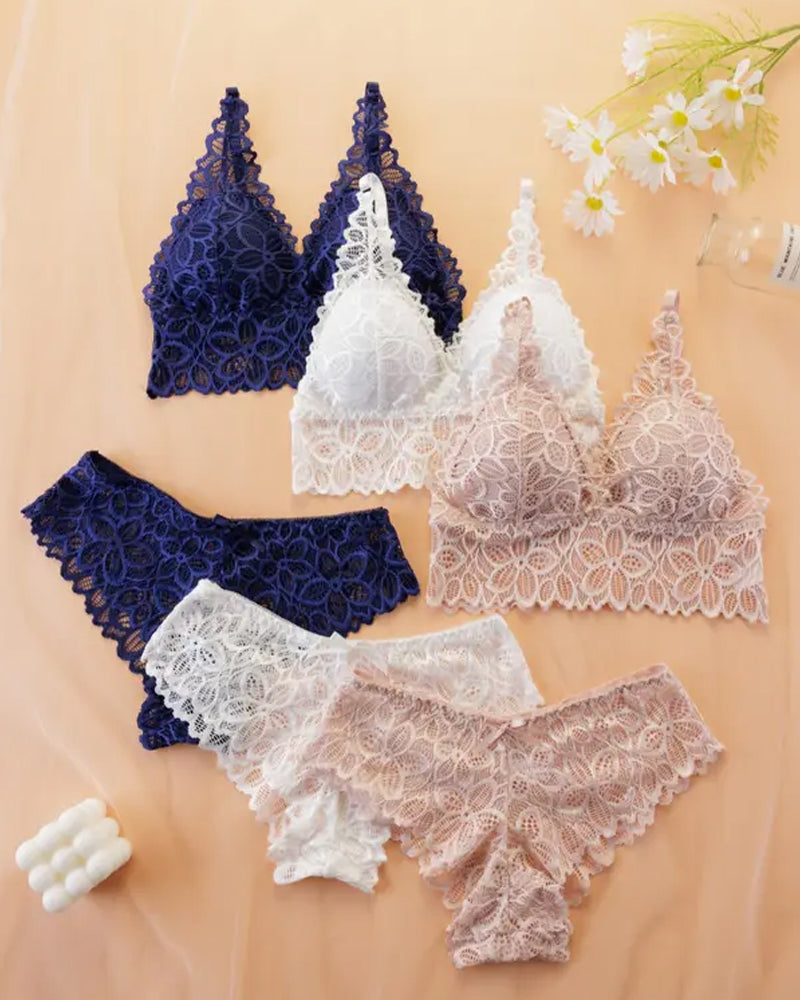 Ensemble De Sous-Vêtements Femme Dentelle Romantique