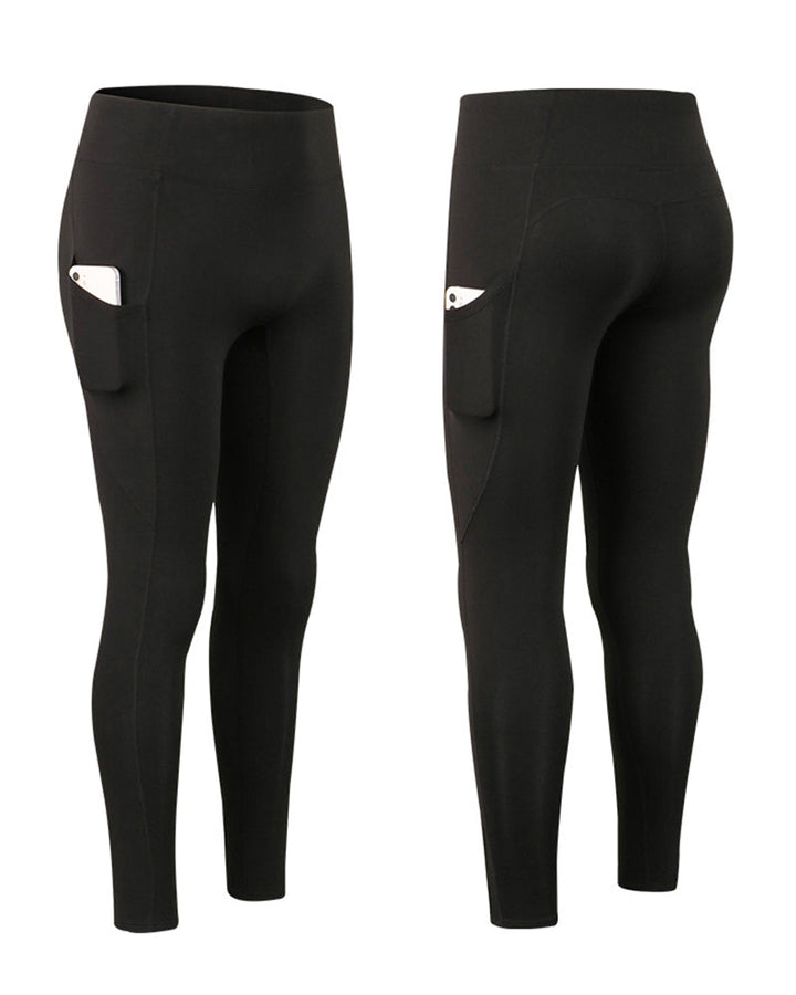 Legging de couleur unie avec poches en polaire