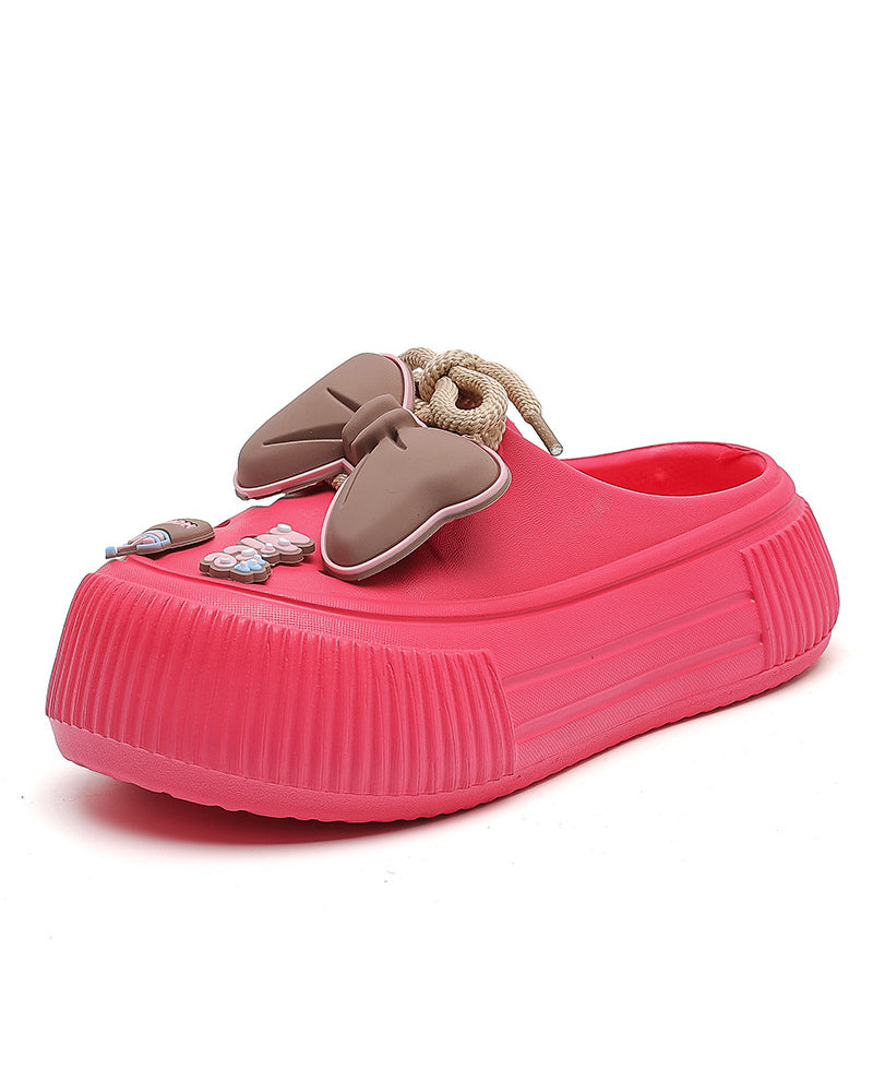 🌴 Chaussons Respirants pour Femmes avec Décoration Fleurie