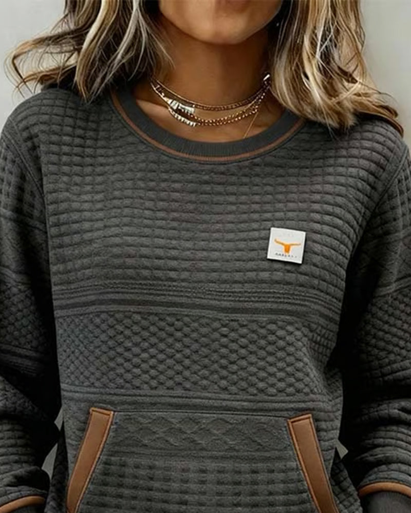 Sweat À Col Rond Et Coupe De Couleur