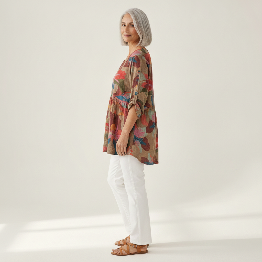 Alina - Blouse longue imprimée