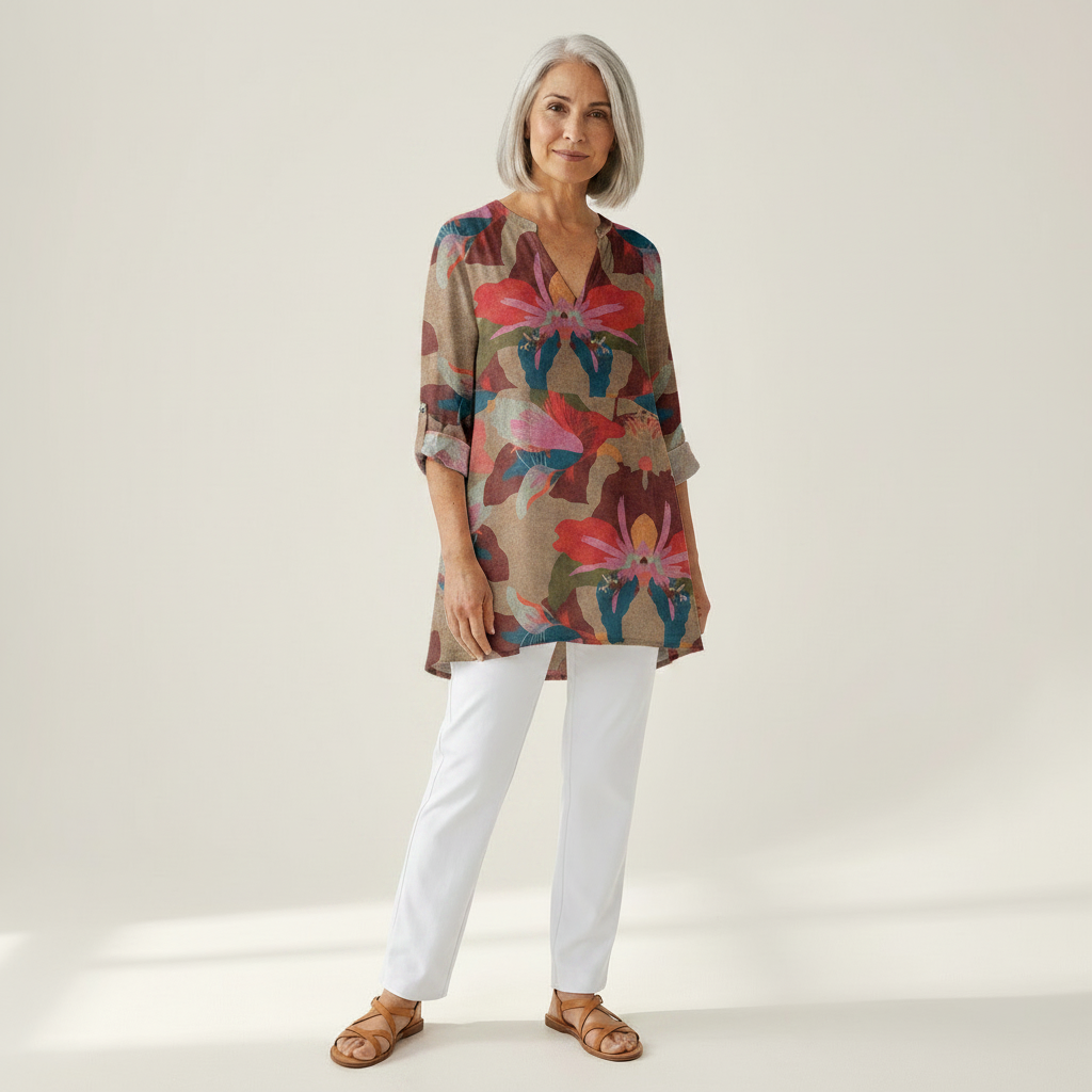 Alina - Blouse longue imprimée